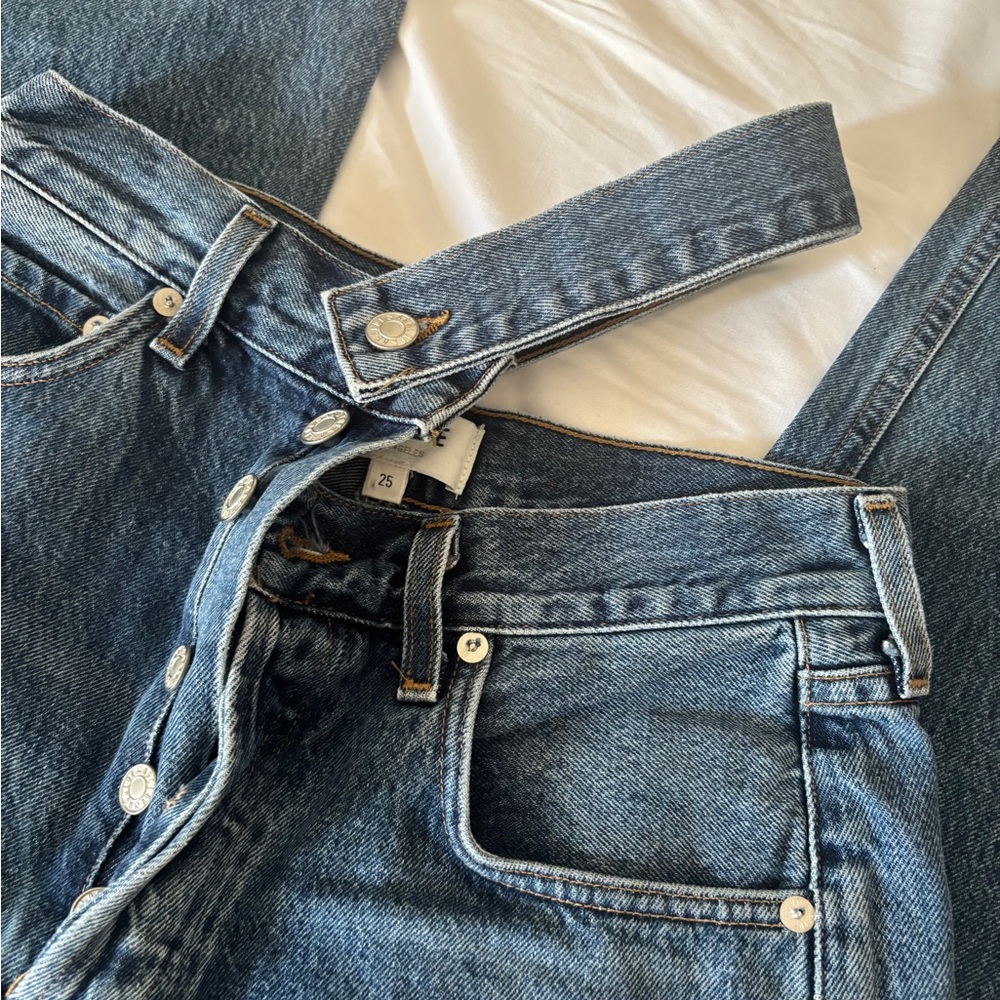 Agolde Women's Straight Leg Blue Jeans like new - Picture 5 of 11